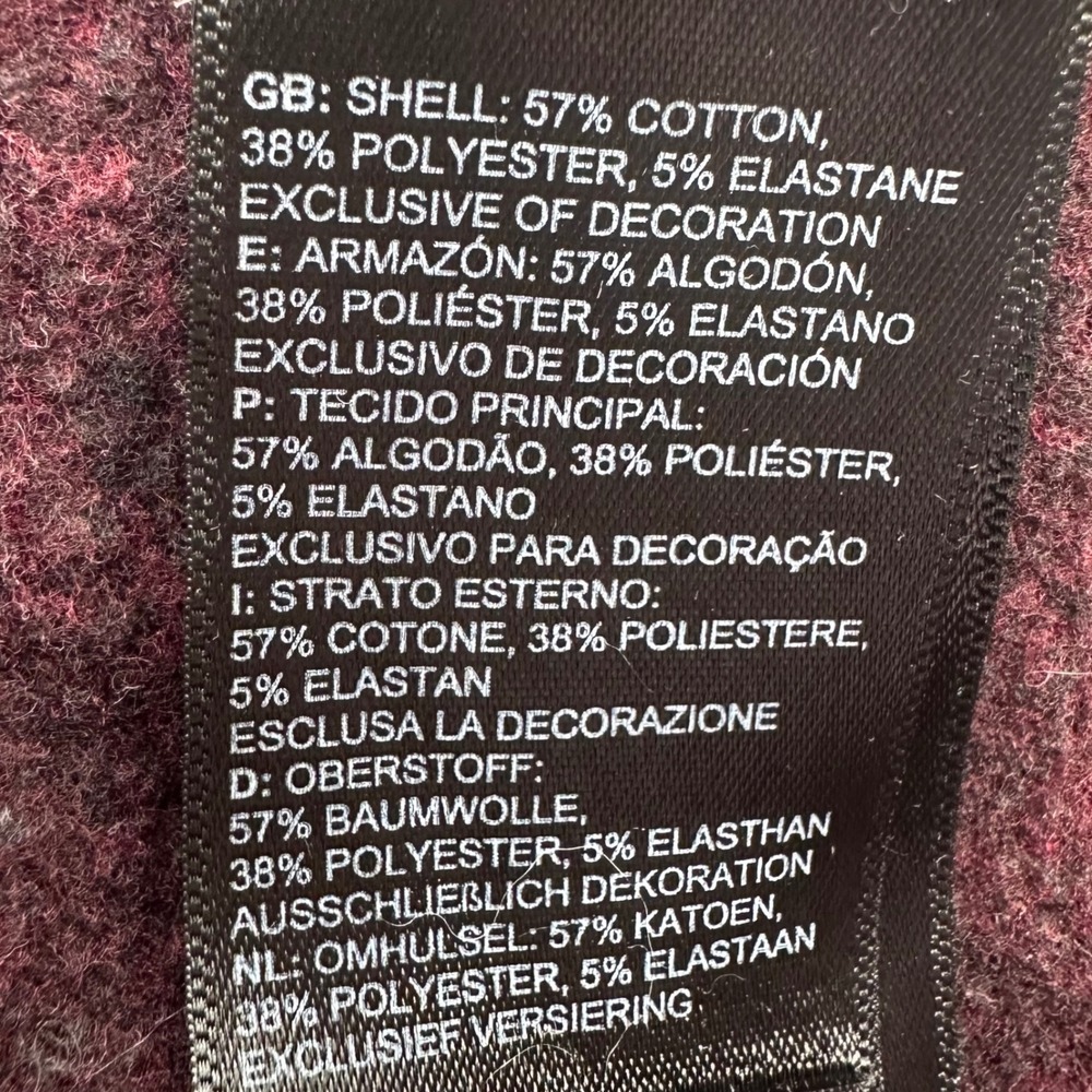 The North Face Motivation Mock Neck‎ Fleece Pullover Burgundy Size Large - Picture 12 of 12
